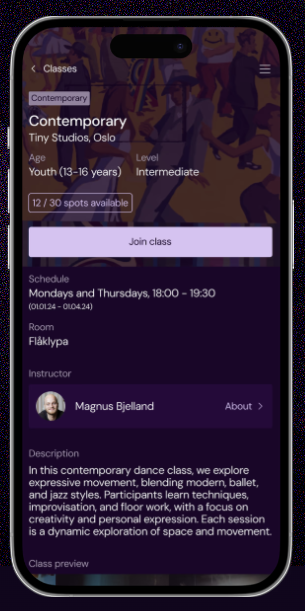 Tiny Studios dashboard